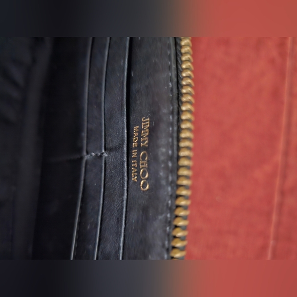 Rare Jimmy Choo patent leather with calf hair buckle zip wallet - Picture 4 of 8